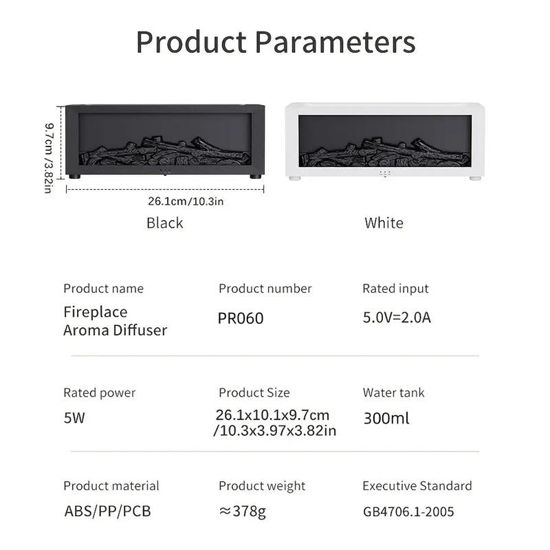 Fire Humidifier & Aroma Diffuser with 7-Color LED Flame Effect, Remote Colorful Fireplace Air Purifier Diffuser. Addict Lamp Diffuseressential Oil Diffuser, Aromatherapy Machine, with Humidifier Lamp Diffuser with Cool Mist